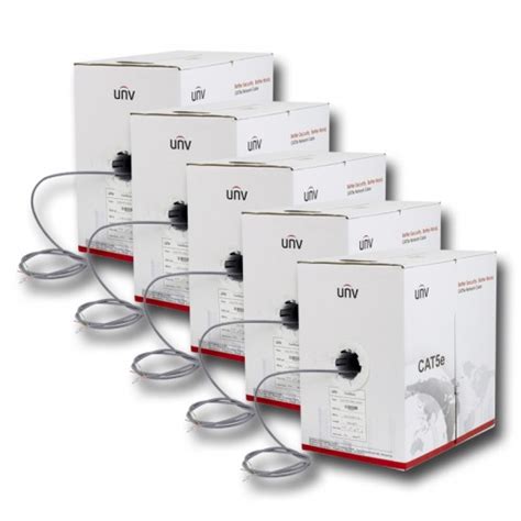 Кабель для передачи данных UNV UTP, Cat.5e (4X2X24AWG), Медь (100%), 5 ...