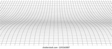 Curved Perspective Grid Curved Black Lines Stock Vector Royalty Free