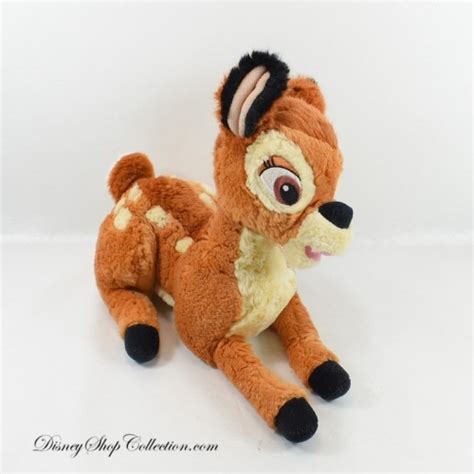 Peluche Bambi DISNEY NICOTOY couché biche marron 25 cm DisneyShop