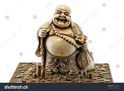 Smiling Buddha Chinese God Happiness Wealth Stock Photo 59691655