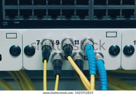 fiber optic cable system computer networknetwork stock photo