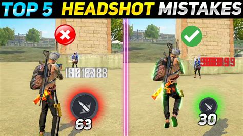 TOP 5 HEADSHOT MISTAKES PART 1 DRAG करन क सह तरक free fire