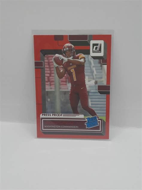 2022 Panini Donruss Rated Rookie Press Proof Red 310 Jahan Dotson