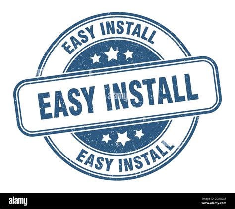 Easy Install Stamp Easy Install Sign Round Grunge Label Stock Vector