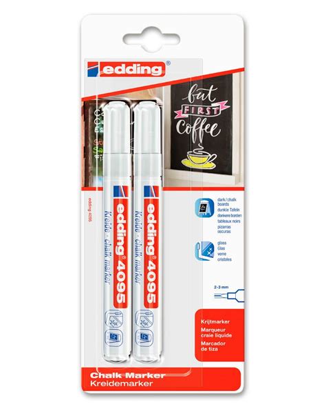 edding 4095 Kreidemarker weiß 2 0 3 0 mm 2 St office discount