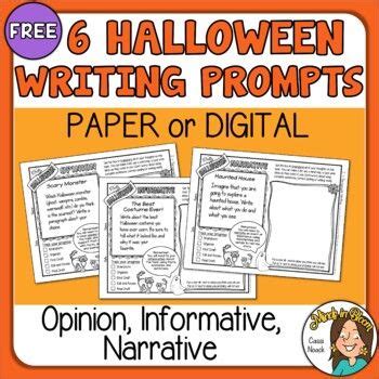 Free Halloween Paragraph Writing Prompts For Opinion Informative