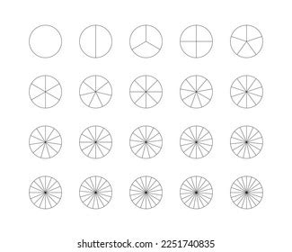 Round Chart Circle Section Graph Circular Stock Vector (Royalty Free ...