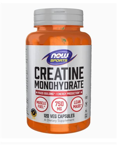 ครเอทนแบบเมดNOW Sports Creatine monohydrate 750mg ครเอทนแบบเมด