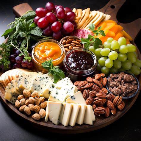 Premium Ai Image Charcuterie Board With Cold Cuts Fresh Fruits And