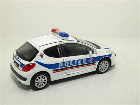 Coche Autos Policia Welly Peugeot Francia Peugeot