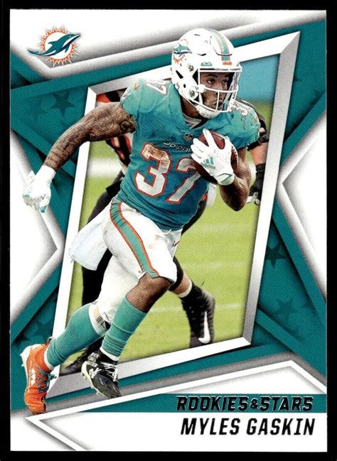 Panini Rookies Stars Myles Gaskin Miami Dolphins Ebay