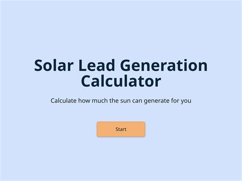 Solar Lead Generation Calculator Free Involve Me Template