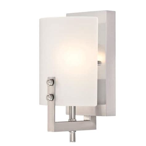 Westinghouse Enzo James 1 Light Brushed Nickel Wall Mount Sconce 6369500