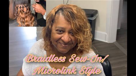 Braidless Sew In Microlink Style Youtube