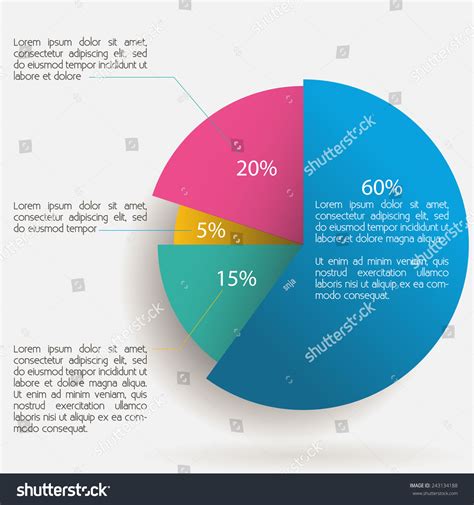 Infographics Colorful Pie Chart Design Vector