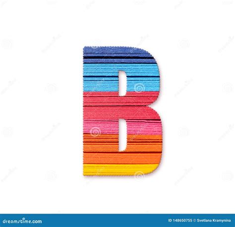 Letter B Rainbow Color Paper Stock Illustration Illustration Of Sign