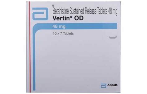 Vertin Od 48 Tablet Sr Uses Price Dosage Side Effects Substitute