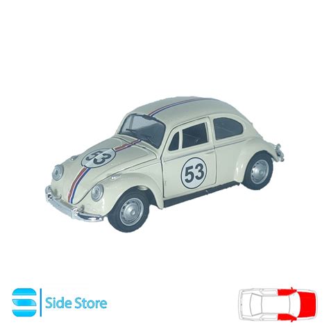 Carrinho Volkswagen Fusca Herbie Miniatura De Ferro Escala