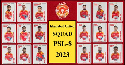 Islamabad United Players 2023 Squad Schedule Official Jersey