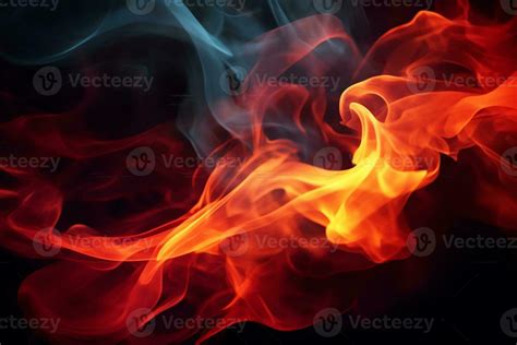 AI Generative Black Red Abstract Background Toned Fiery Red Sky Flame