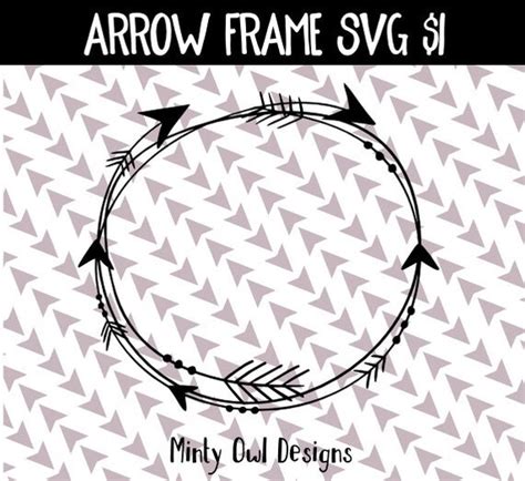 Tribal Monogram Svg Arrow Circle Svg Cut File Boho Arrow Etsy Australia