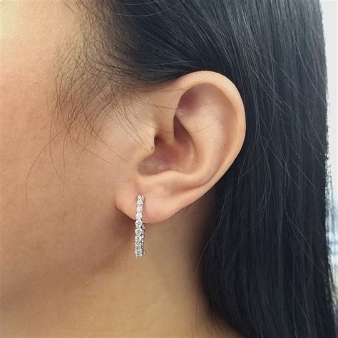 Diamond Eternity Hoop Earrings