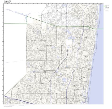 Margate, FL ZIP Code Map Not Laminated: Amazon.com: Office Products