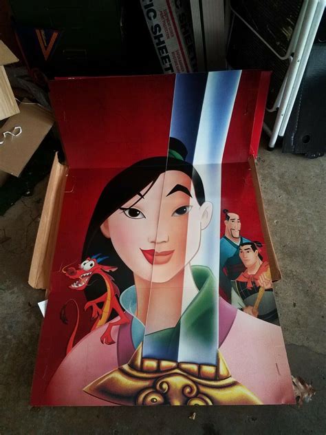 Walt Disney Princess Mulan Original Animated Movie Promotional Standup Standee 3933486622