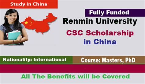 Renmin University Scholarship 2022 Under Csc In China Fully Funded