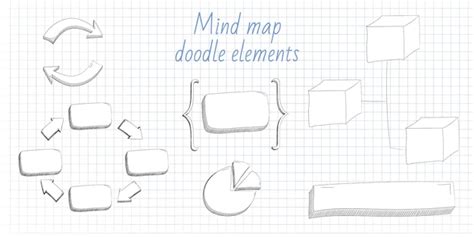 Premium Vector Hand Drawn Doodle Sketch Mind Map Blank Flow Chart