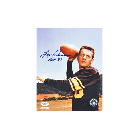 Len Dawson Autographed Pittsburgh Steelers 8x10 Photo Hof 87 Jsa