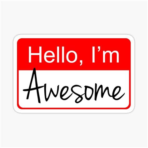 Im Awesome Sticker For Sale By Toodystark Redbubble