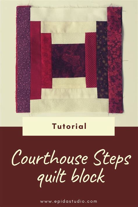 An Image Of A Quilt Block With Text Overlay That Reads Courthouse