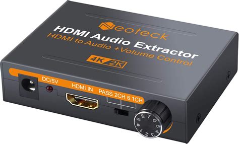 Neoteck K K Hdmi Audio Extractor Dac Avec R Glage De Volume Hdmi