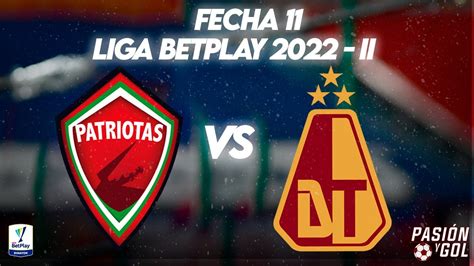 En Vivo Patriotas Vs Tolima Fecha 11 Liga Betplay 2022 2 Audio