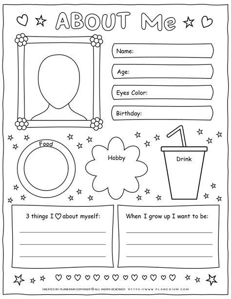 All About Me Worksheet And Printable Poster Supplyme Worksheets Library