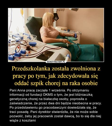 Przedszkolanka została zwolniona z pracy po tym jak zdecydowała się