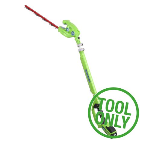 Greenworks V Cm Long Reach Cordless Hedge Trimmer No Battery Or