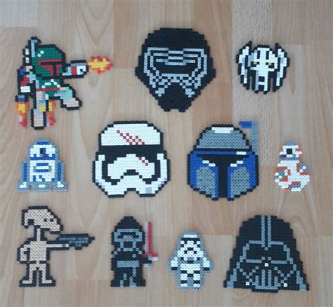 Star Wars Characters Hama Perler Beads Nerdy Perler Beads Star Wars