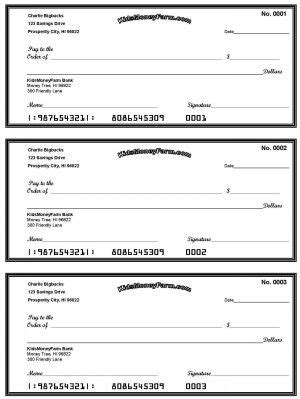 Printable Blank Checks For Students | shop fresh