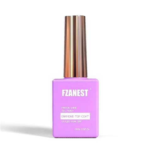 Amazon FZANEST Gel Top Coat Diamond 15ml No Wipe Top Coat Clear