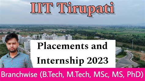 IIT Tirupati Placements Internship 2023 Branchwise All Courses B