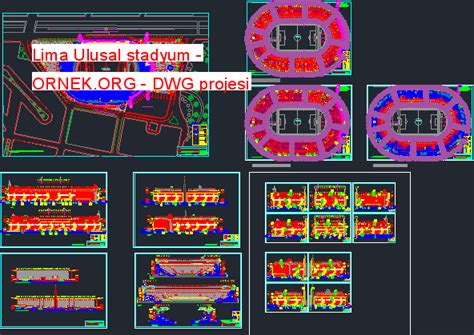 Proje Sitesi Lima Ulusal Stadyum Autocad Projesi