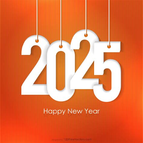 Free Download Orange New Year Background 2025