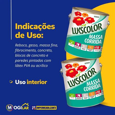 Massa Corrida Lukscolor Premium 5 6kg P Reboco Gesso Fibrocimento