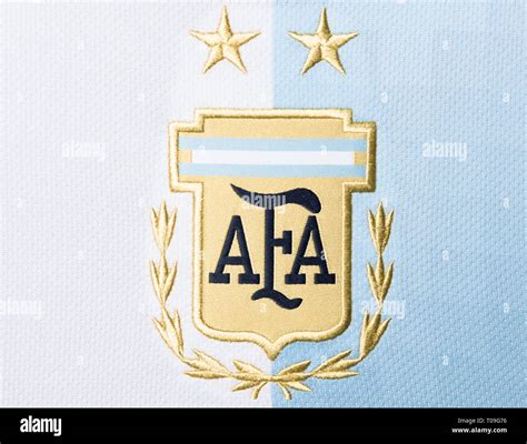 Close Up Of Argentina National Football Team Crest Stock Photo Alamy