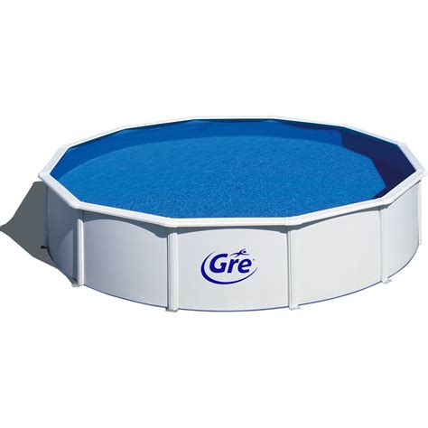 Gre Stahlwand Pool Fidji Ø 550 cm x 120 cm Rund Weiß kaufen bei OBI