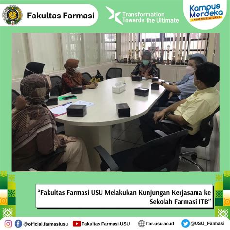 Fakultas Farmasi Usu Melakukan Kunjungan Kerja Sama Ke Sekolah Farmasi