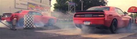 Mopar Muscle: Twin Hellcat Challenger Burnout Action - DodgeForum.com