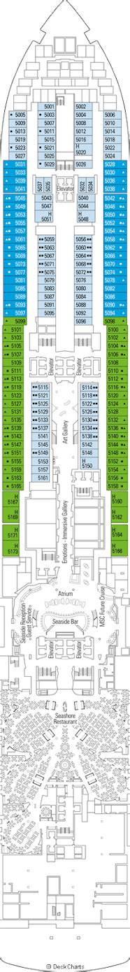 MSC Seaside Deck Plans: Ship Layout, Staterooms & Map - Cruise Critic